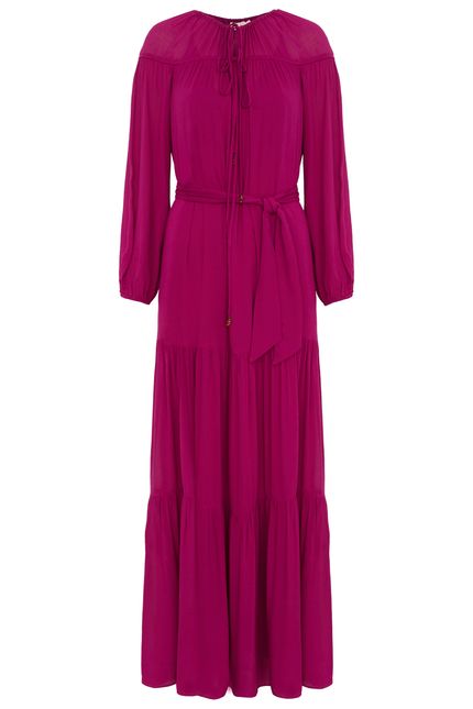 Vestido viscose rolotê roxo orquidea
