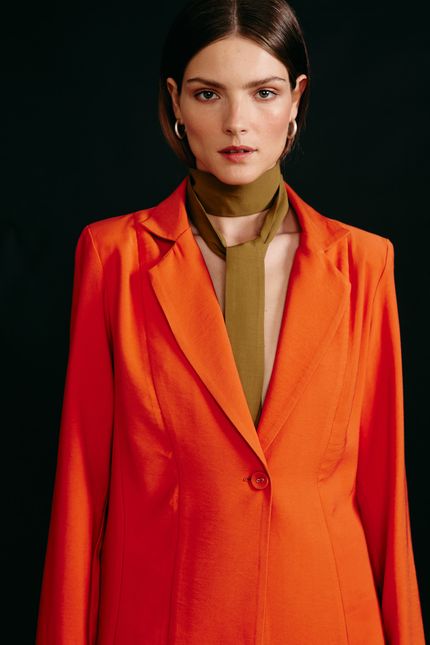 Blazer twill laranja terracota