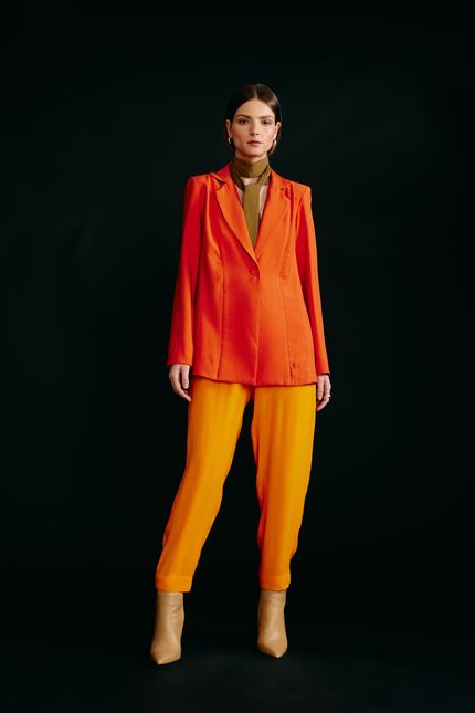 Blazer twill laranja terracota