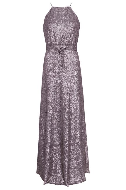 Vestido festa paetê  lumiar  prata/silver