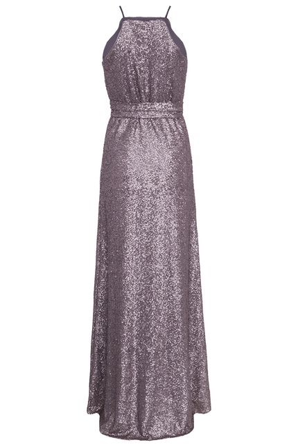 Vestido festa paetê  lumiar  prata/silver