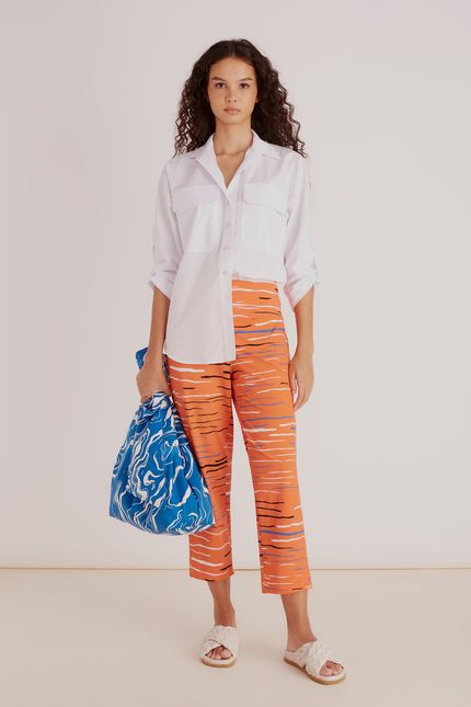 Calça ondas laranja cerâmica