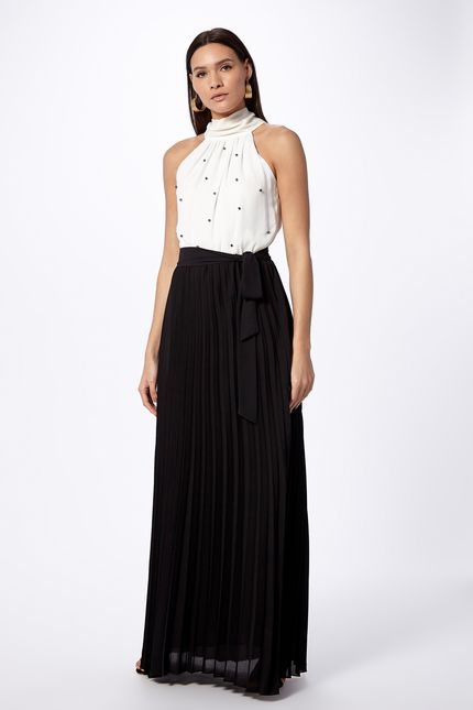 Vestido plissado sm unica
