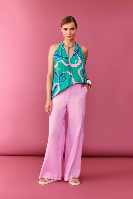 blusa sem manga sea  verde astral