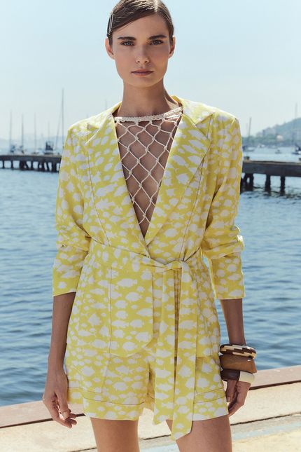 Blazer amarração cardume amarelo lima