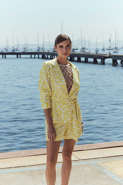 Blazer amarração cardume amarelo lima