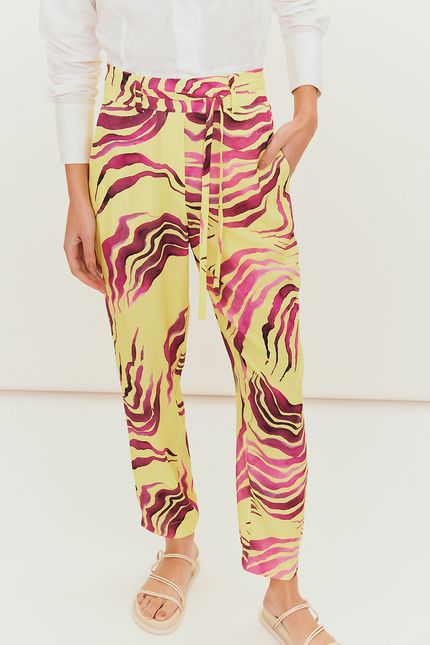 Calça peixe paraíso neon amarelo lima