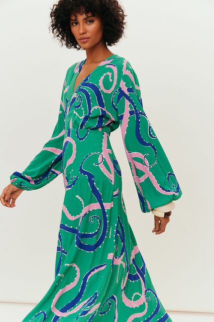 Vestido cropped sea verde astral