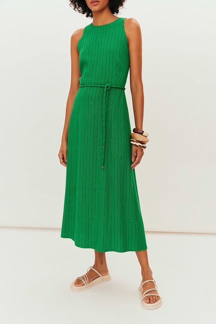 Vestido fio tinto ondas verde paraiso (15732)