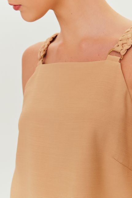 Blusa cupro rustic bege sisal