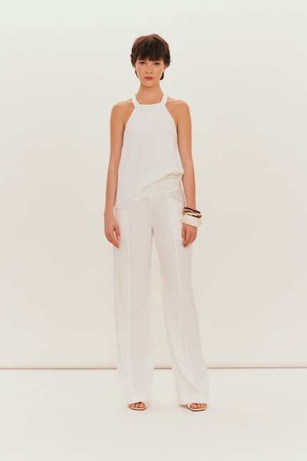 Blusa detalhe costas off white