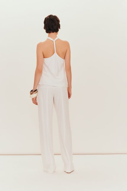 Blusa detalhe costas off white