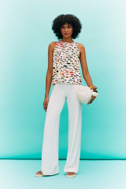 Calça malha alfaiataria pence off white