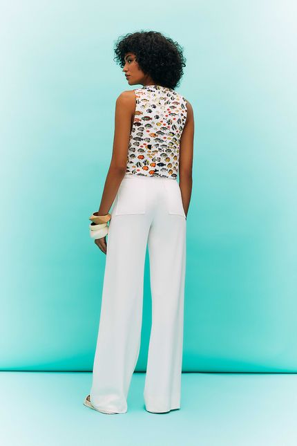 Calça malha alfaiataria pence off white