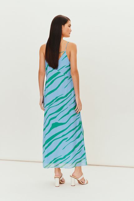 Vestido nó listrado mar azul mar