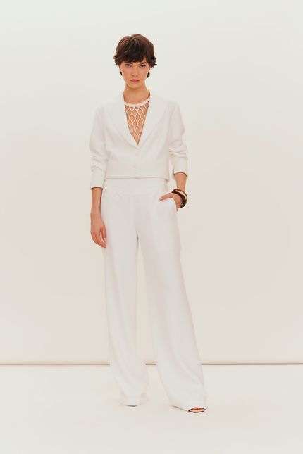 Casaco pespontos  off white