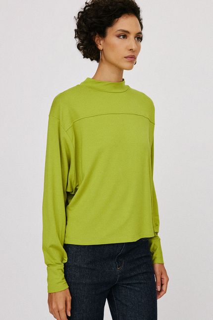 Blusa moletom morcego color verde aguapes