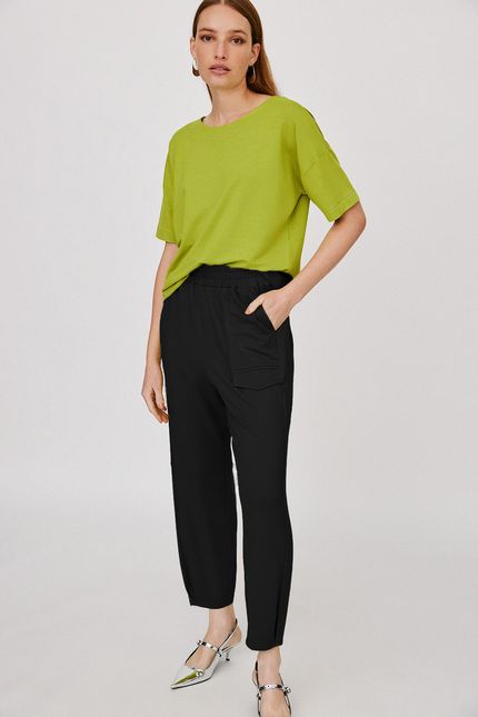 Calça jogging moletom color preto