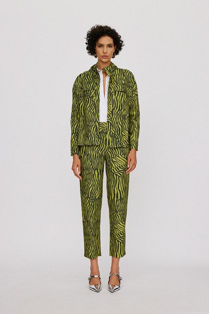Camisa listrado orgânico verde aguapes