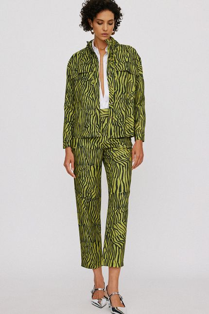 Camisa listrado orgânico verde aguapes