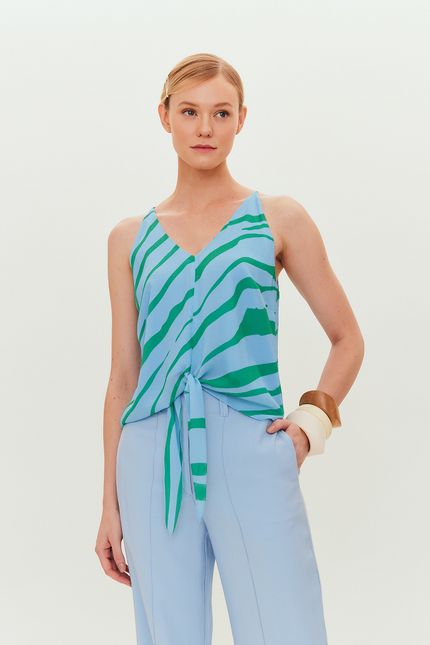 Blusa nó listrado mar azul mar