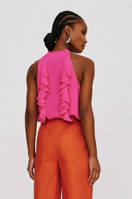 Blusa tarquinada jabour rosa caroa