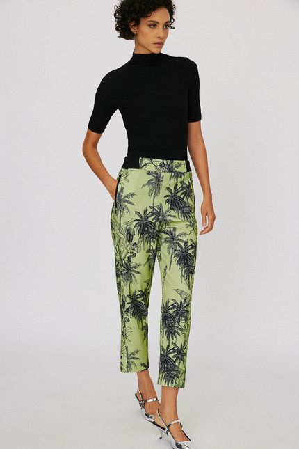 calça cós tricot vereda verde lima