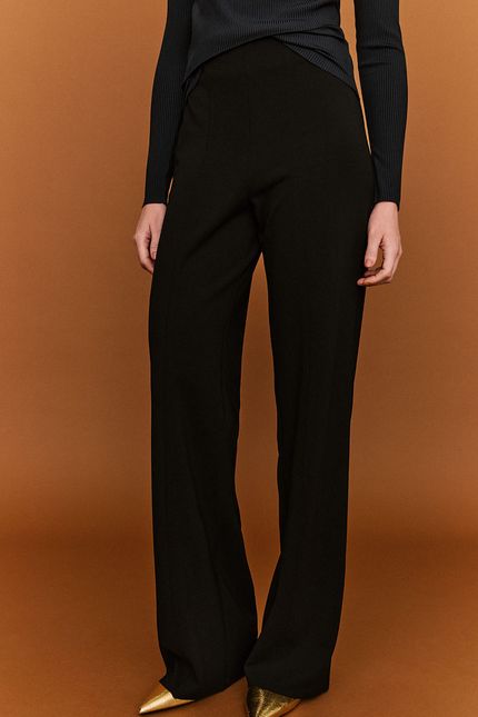 Calça malha crepe alfaiataria preto
