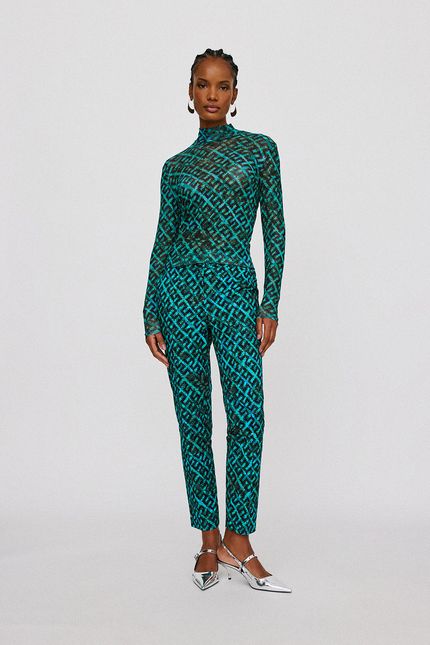 Blusa tule cestaria azul agua