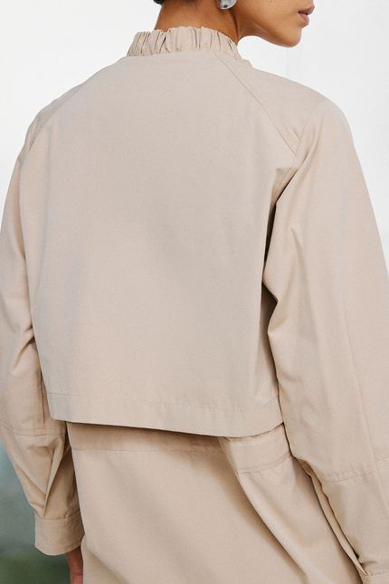 Trench coat cotton paper bege sisal