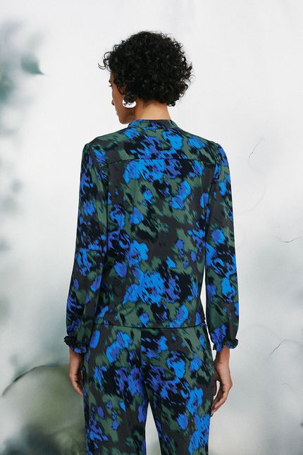 blusa fluity manga mata verde musgo