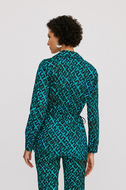 Camisa cestaria azul agua