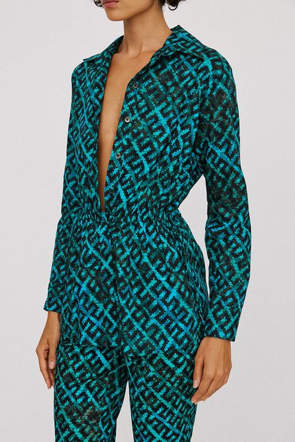 Camisa cestaria azul agua