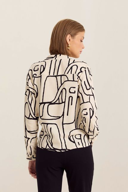 Camisa barzinho bege aveia
