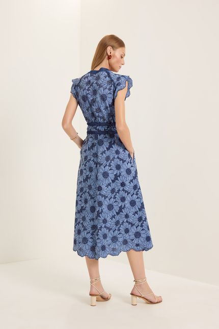 Vestido laise indigo azul atlantico