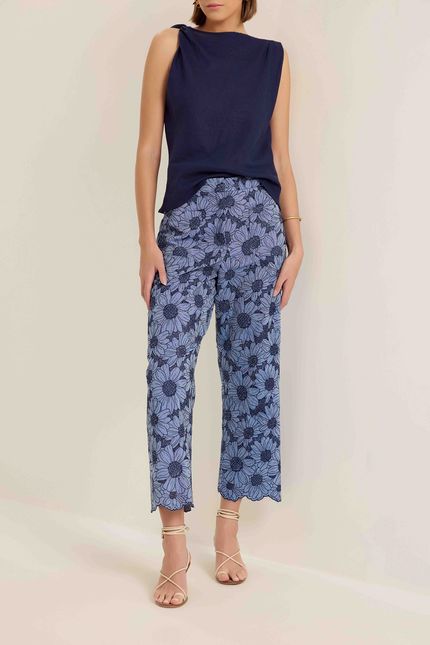 Calça laise indigo azul atlantico