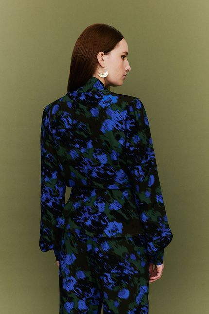 Camisa transpasse mata  verde musgo
