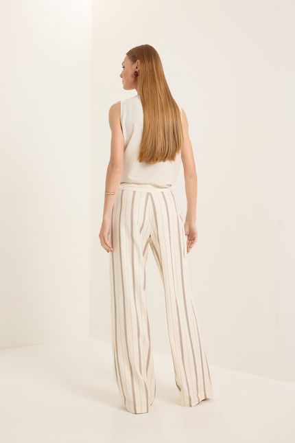 Calça cotton listra off white
