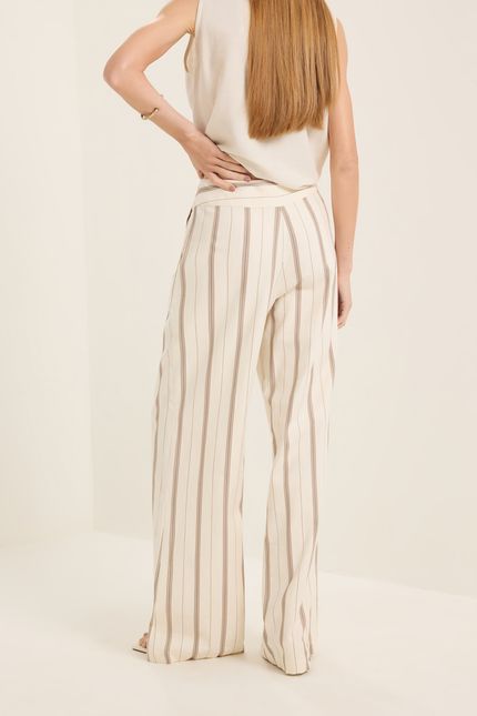 Calça cotton listra off white