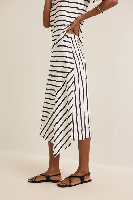 Saia recortes listra pb listra pb off white
