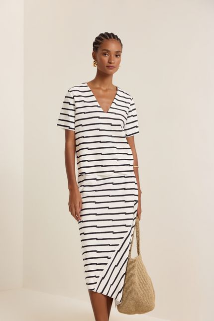 Saia recortes listra pb listra pb off white