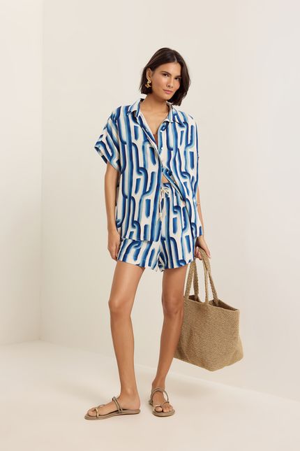 Camisa mar azul topazio