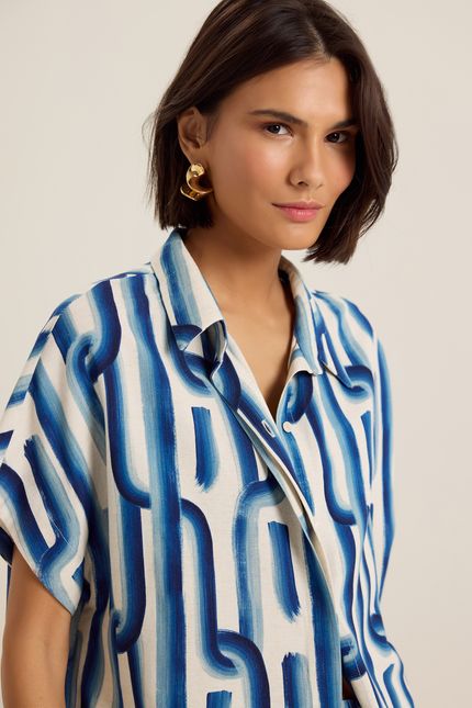Camisa mar azul topazio