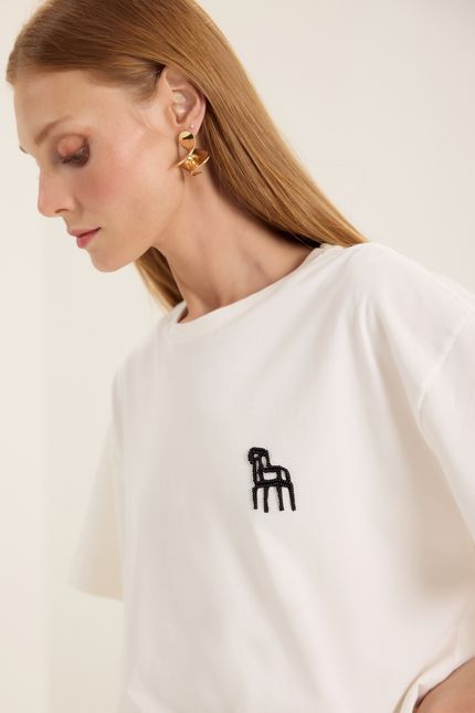 t-shirt barzinho  off white