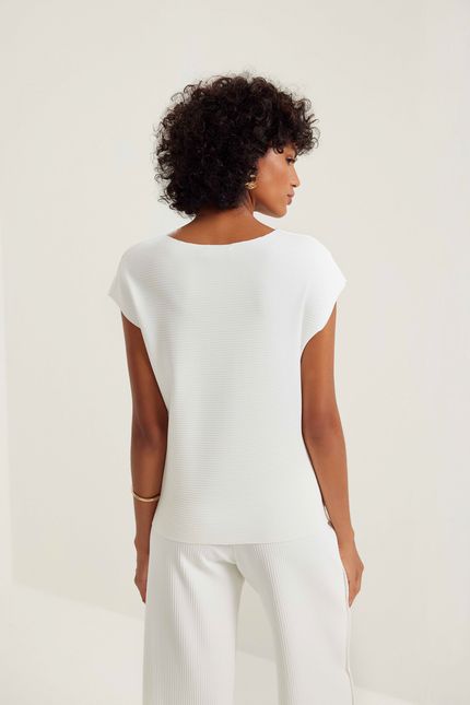 Blusa detalhe dobra wave off white
