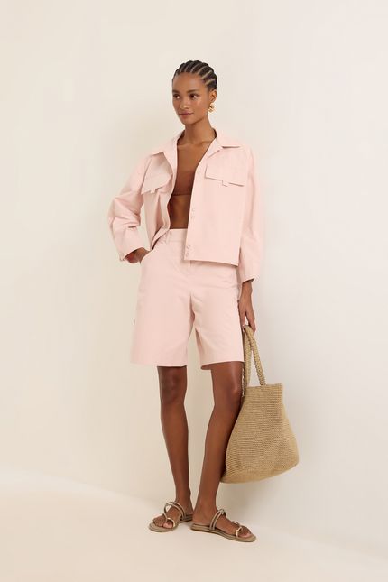 Camisa cotton paper rosa sal