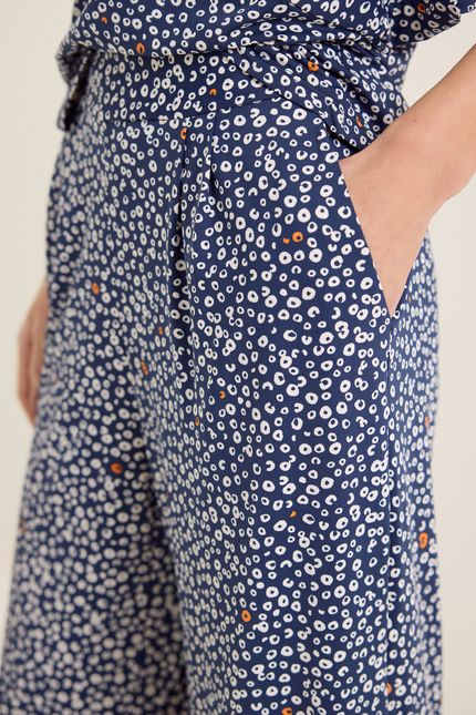 Calça alfaiataria jersey pois o globo azul atlantico