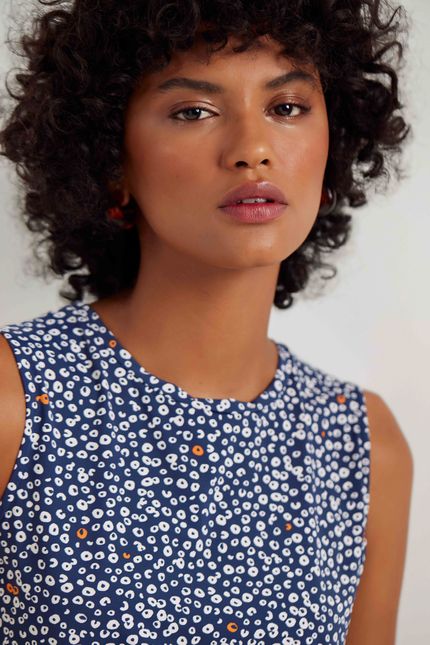 Blusa detalhe pois o globo azul atlantico