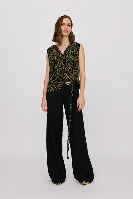 Blusa sm floral linha preto