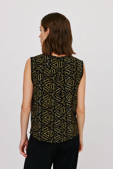 Blusa sm floral linha preto